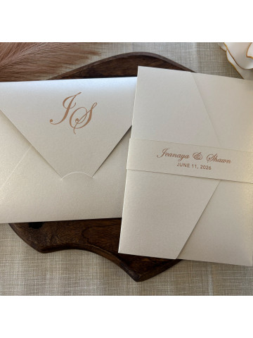 Clear Acrylic Wedding invitation With Photo (Set of 50 or 100)