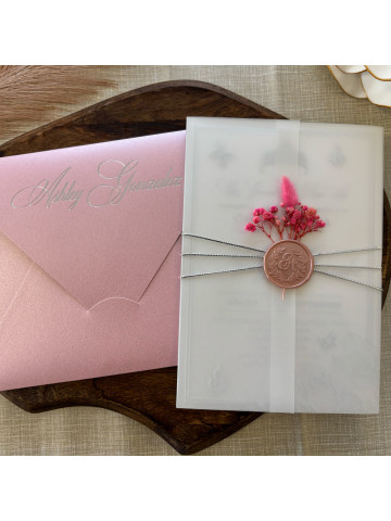 Silver Mirror Quinceañera Invitation, Sweet Sixteen, Quince Años (Set of 50 or 100)