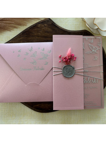 Quinceañera, Sweet Sixteen, Clear acrylic invitation (Set of 50 or 100)