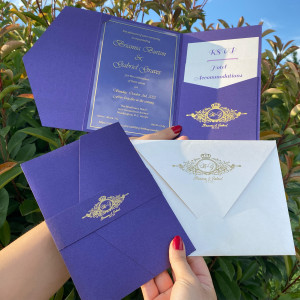 Invitation card. Acrylic Wedding Invitation. Wedding invitation, Purple Pearl Pocket Envelope. Belly band .Detail Card. 