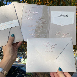 Acrylic wedding Invitation. Pearl Pocket Envelope. Wedding Invitation. Detail Card. Mailing envelope